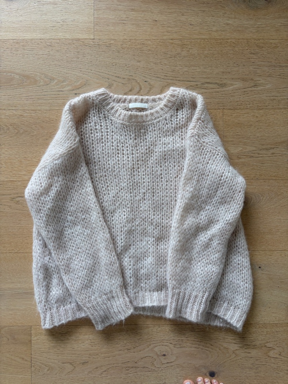 Women's Crewneck Sweater in Soft Beige